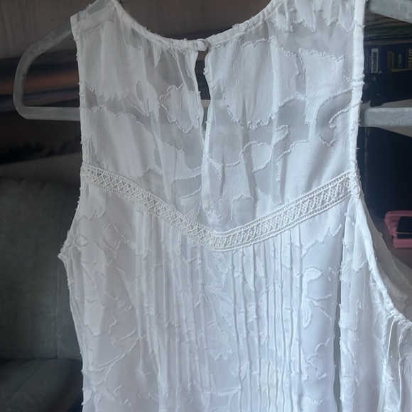 Lucky Brand White Floral Flowy Cold Shoulder Blouse Size XS - Picture 8 of 12